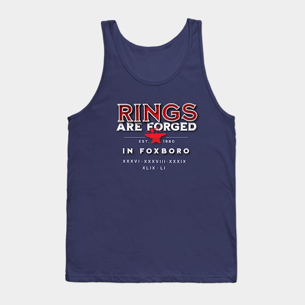 Rings are Forged in Foxboro Tank Top by Brainstorm